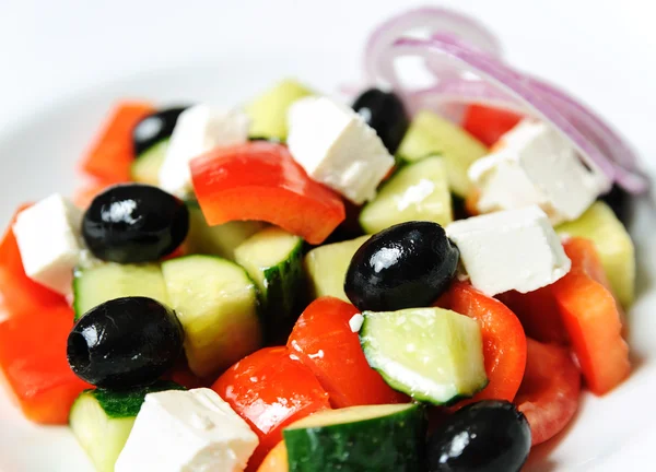 Greek salad close-up.