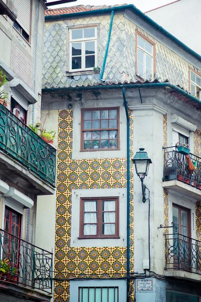 Thin houses in old town, Porto, Portugal