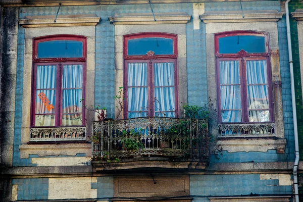 Thin houses in old town, Porto, Portugal