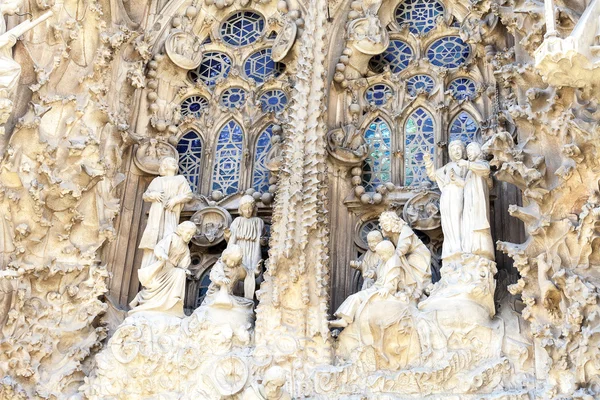 Details of Sagrada Familia, church  designed by Spanish architect Antoni Gaudi, Barcelona, Spain