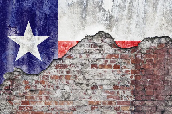 Texas Flag On Grungy Wall