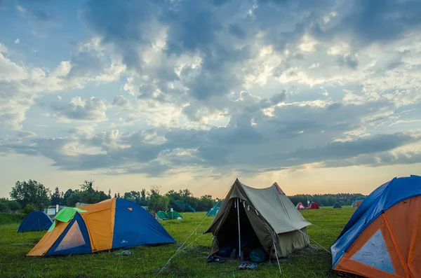 Landscape tent camp