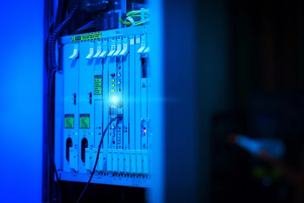 Fiber optic with servers in a technology data center