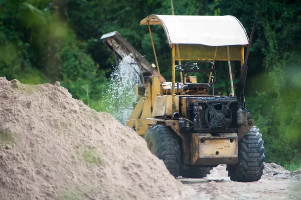 Excavator on a construction site