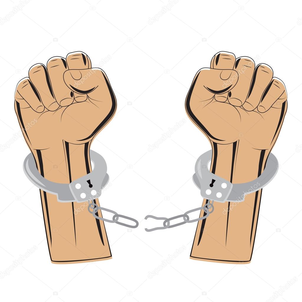 Broken handcuffs illustration — Stock Vector © paveu 87809114