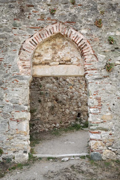 Stone door in Platamon castle, Greece