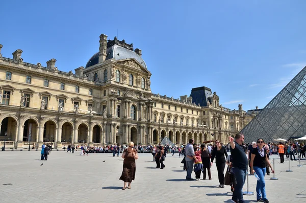 Paris, France - May 13, 2015: Tourist visit Louvre museum in Paris.