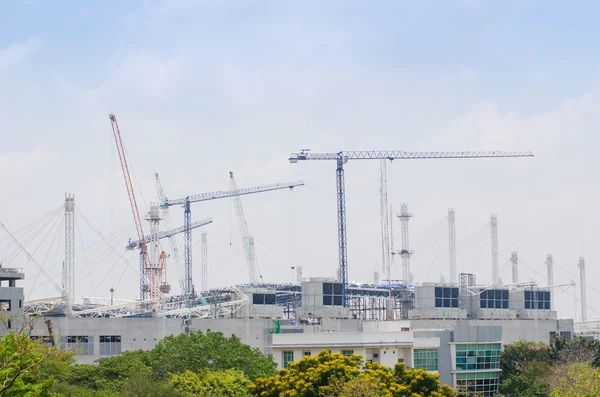 Mega construction site and cranes