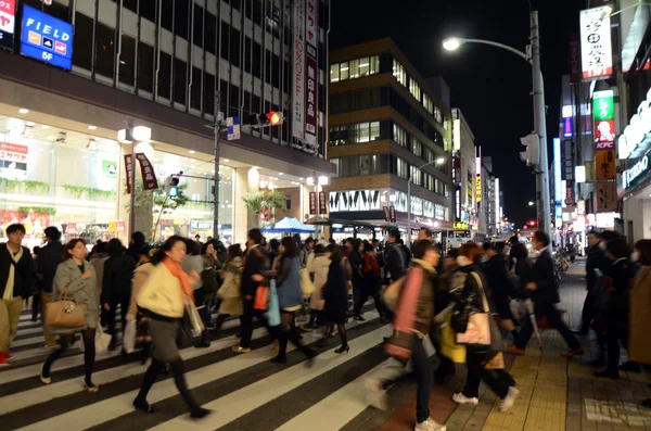 Tokyo, Japan - November 25, 2013: People visit commercial street in the Kichijoji district