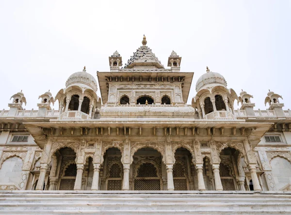 Jaswant Thada. Ornately carved white marble tomb of the former r