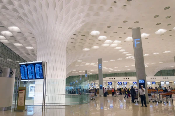 Mumbai, India - January 5, 2015: Crowd at Chhatrapati Shivaji International Airport.