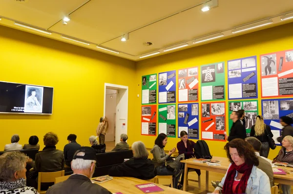 Amsterdam, Netherlands - May 6, 2015: Dutch People visit Stedelijk Museum in Amsterdam.