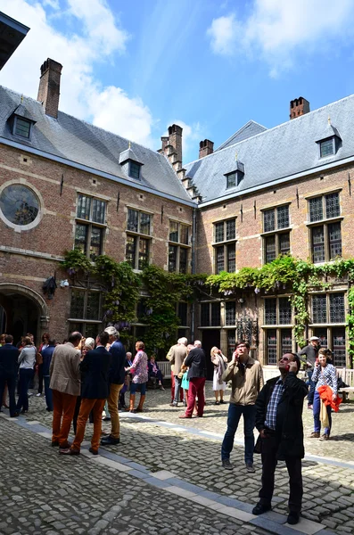 Antwerp, Belgium - May 10, 2015: Tourist visit Rubenshuis (Rubens House) in Antwerp.