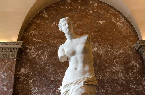 Paris, France - May 13, 2015: The Venus de Milo statue at the Louvre Museum