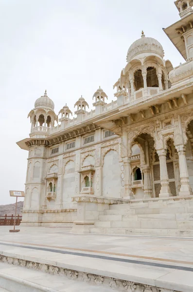 Jaswant Thada. Ornately carved white marble tomb of Jodhpur