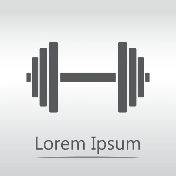 Sports gym equipment. Dumbbell - Vector icon isolated