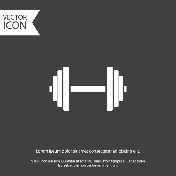 Sports gym equipment. Dumbbell - Vector icon isolated.