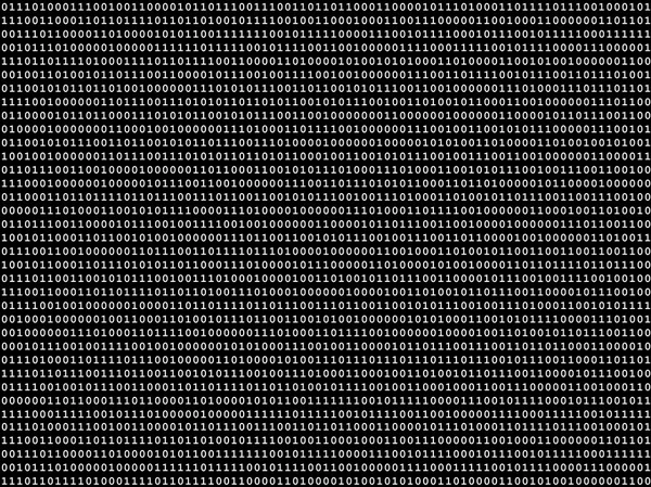 Flat binary code screen black