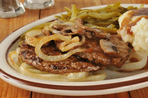 Salisbury steak with onions