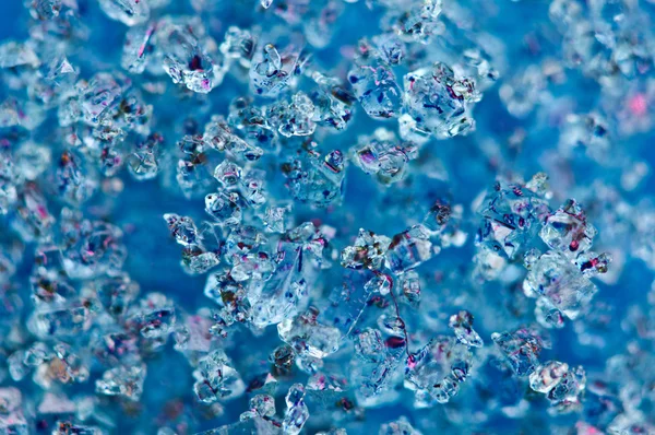 Background from blue crystals Macro