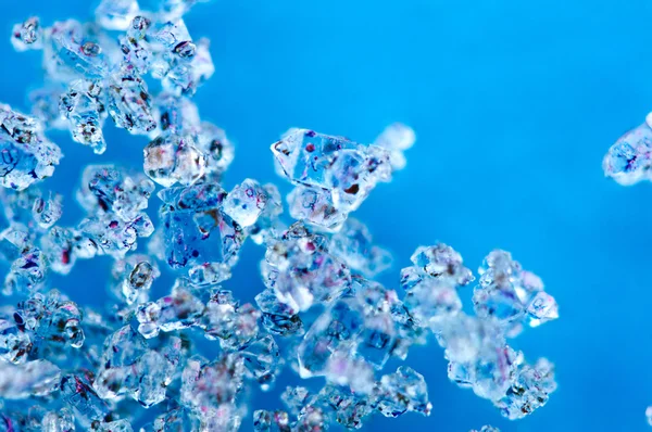 Background from blue crystals Macro