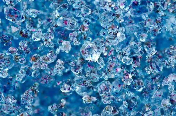 Background from blue crystals Macro