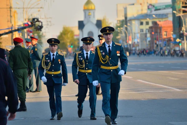 Dress rehearsal of the military parade in honor of Victory Day.