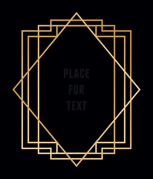 Vector trendy geometric frame for text. Line style