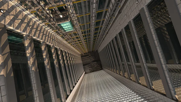 3d rendering. An Elevator shaft