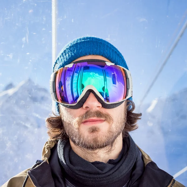 Portrait of man at ski resort