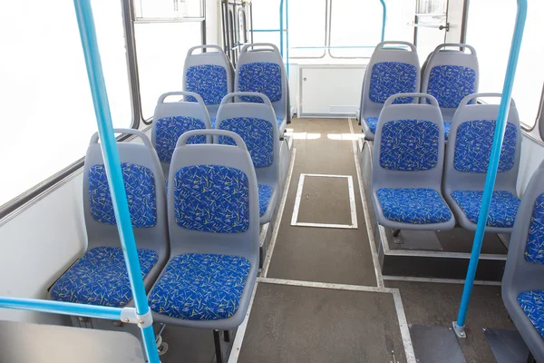 Bus interior without people