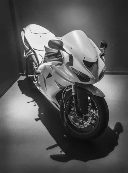 White sports motorcycle