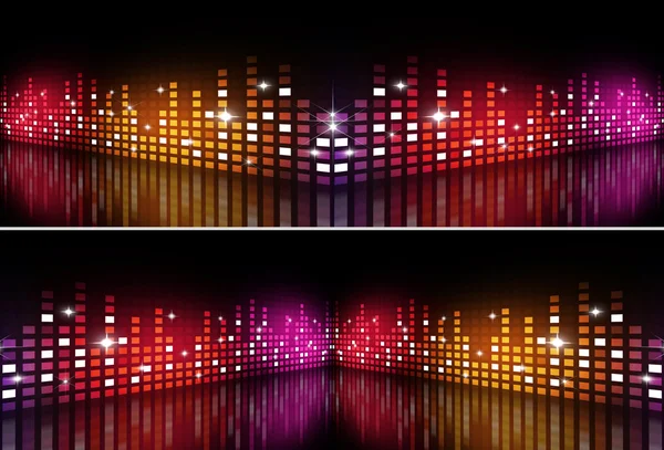 Music Multicolor Equalizer Banners