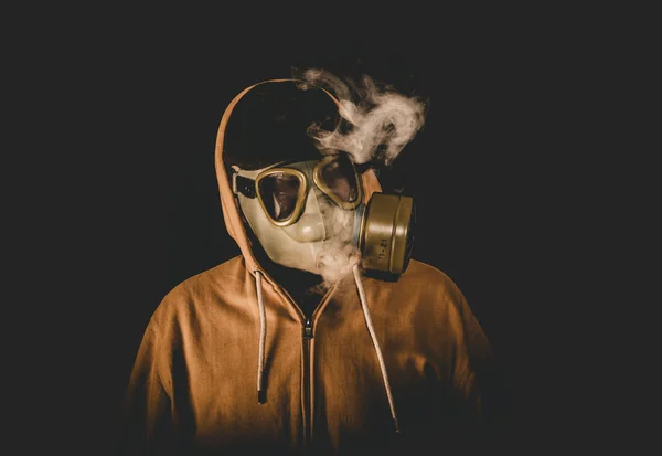 Man with gas mask