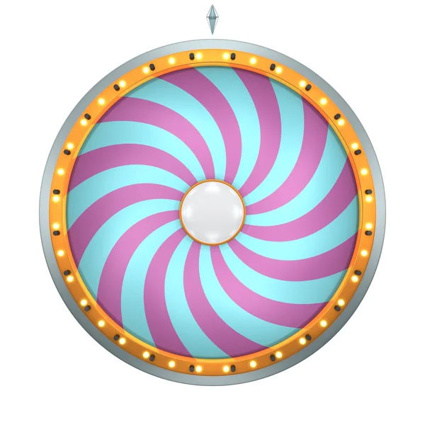 Twirl graphic with blue and purple style in wheel of fortune