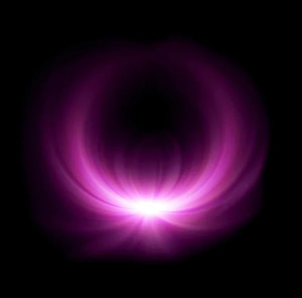 Magenta half ring lens flare glow