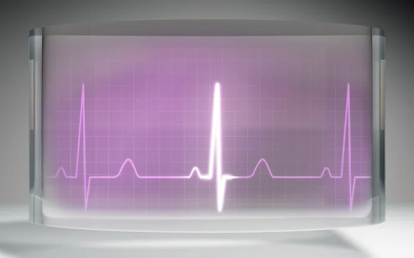 Futuristic EKG medical liquid crystal display pink
