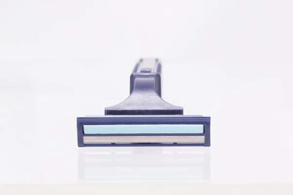 Blue disposable razor.