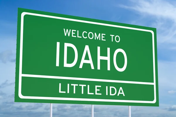 Welcome to Idaho state road sign