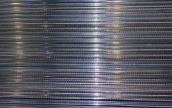 Steel round bars or rods close up