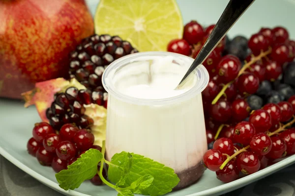 Vanilla yogurt with fresh fruit