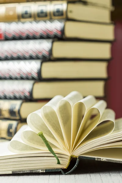 Column of old closed  books