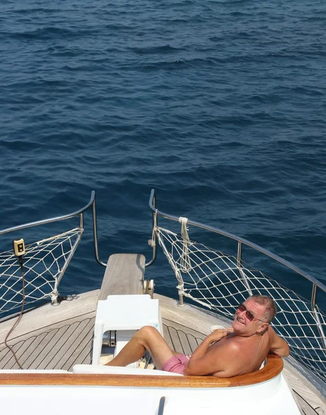An english man on a boat trip