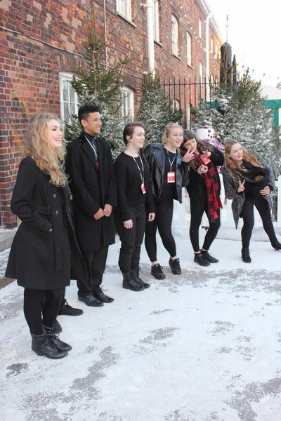 Carol singers at a christmas festival