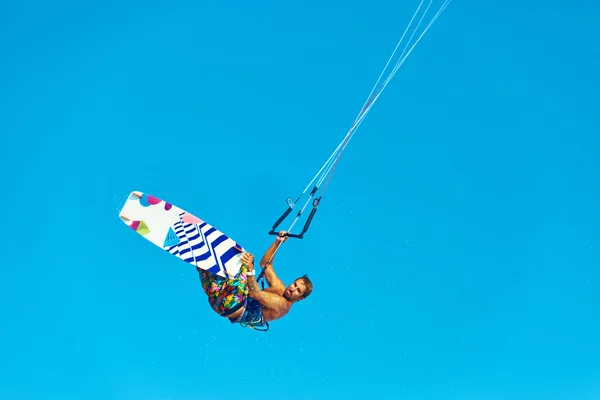 Kiteboarding, Kitesurfing. Extreme Water Sports. Surfer Air Acti