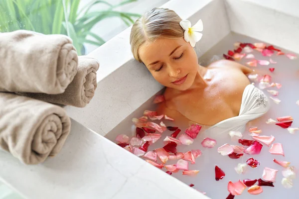 Spa Relax Flower Bath. Woman Health, Beauty Treatment, Body Care