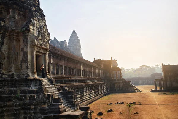 Cambodia Famous Landmark. Angkor Wat Temple. Tourist Attraction,