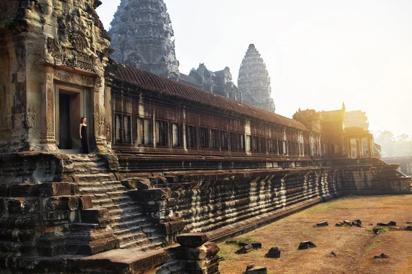 Cambodia Famous Landmark. Angkor Wat Temple. Tourist Attraction,