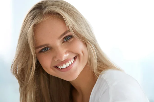 Beauty Woman Portrait. Girl With Beautiful Face Smiling