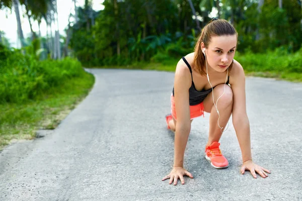 Fitness. Woman Stretching Preparing To Run. Sports, Exercising,